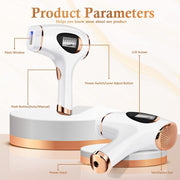 Laser Hair Removal for Women - IPL Hair Removal Device With Ice Cooling Technology, Painless Permanent Hair Remover for Reduction in Hair Growth Body & Face